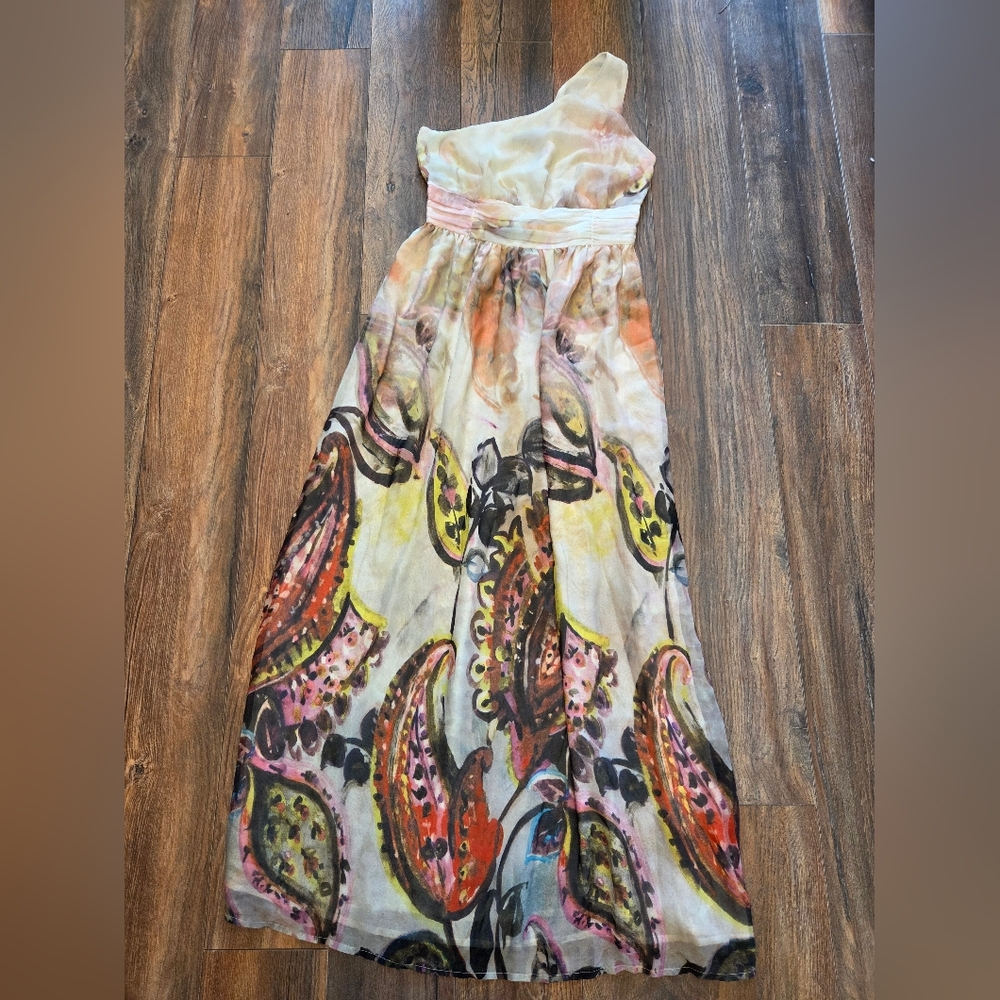 Mario Serrani Paisley One Shoulder Maxi Dress - Picture 4 of 7